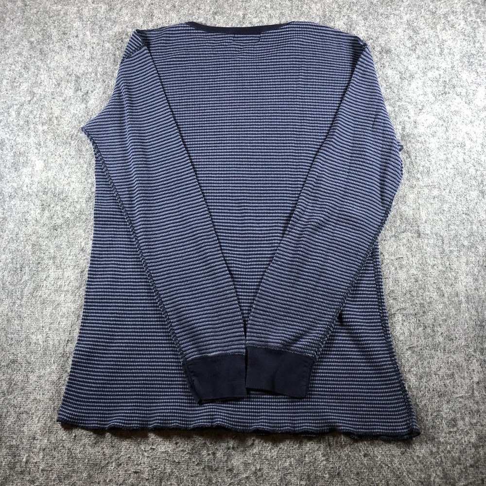 RRL Ralph Lauren Mens XL Waffle Thermal Shirt Blue USA Stripe Cotton - Picture 14 of 14